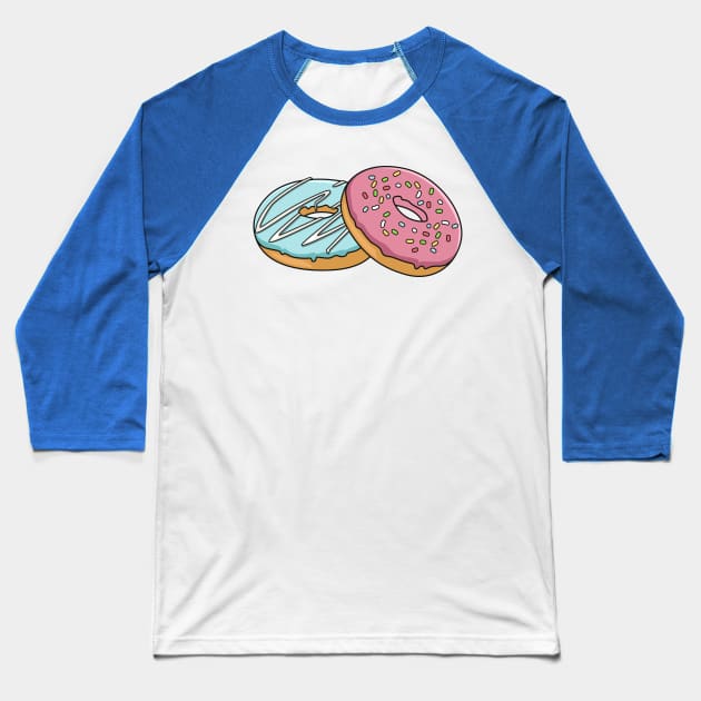 Donut cartoon illustration Baseball T-Shirt by Miss Cartoon